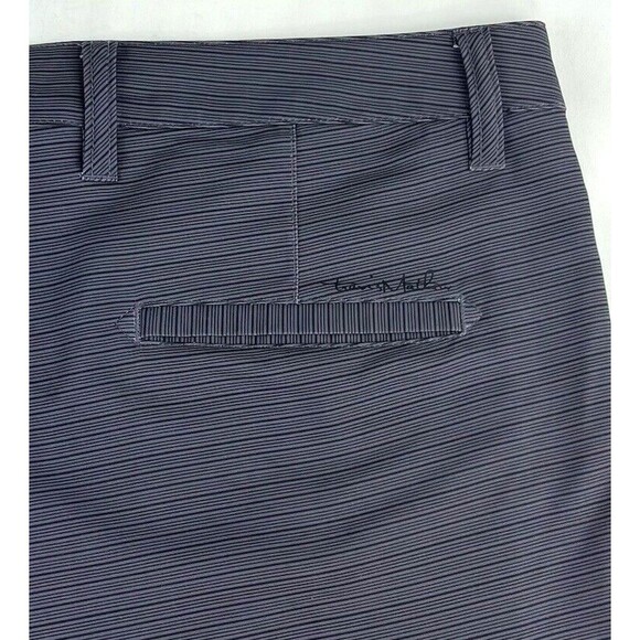 Travis Mathew Mens Loreto Shorts Par 4 Size 36 Gray Stripe Performance Golf - Picture 3 of 7